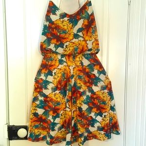 Papermoon lined polyester blousy dress